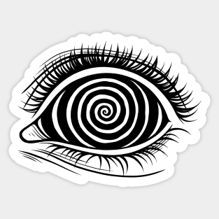 Psychedelic Eye. Spiral Sticker